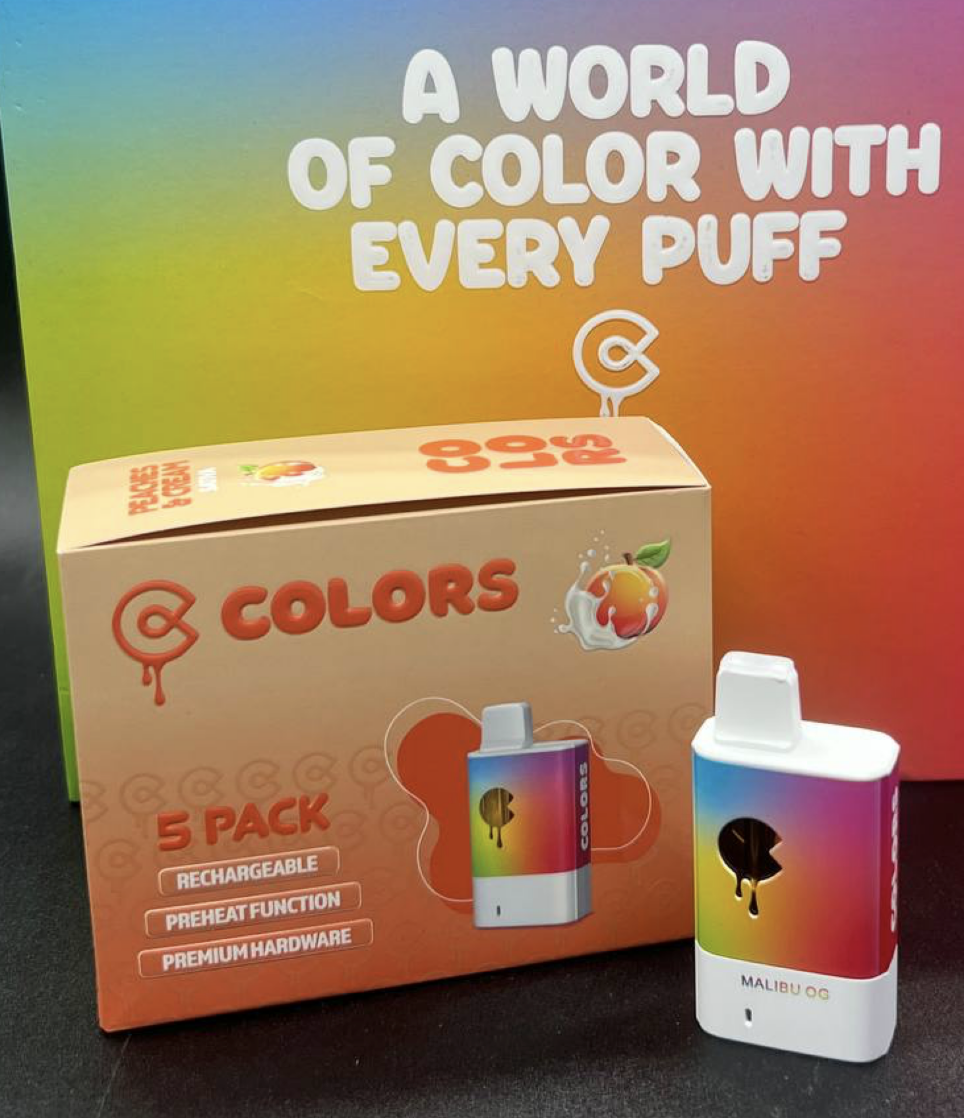 Colors 3Gram Disposable | (5 Pack) Malibu OG - COLORS EXTRACTS Colors 3Gram Disposable | (5 Pack) Malibu OG - COLORS EXTRACTS